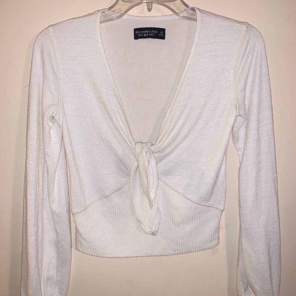 White long sleeve top